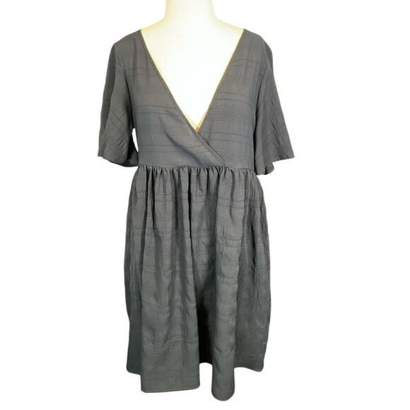 Nordstrom Rack Textured Babydoll Tunic Cover-Up Dress Navy Blue Short Small NWT - Picture 9 of 9